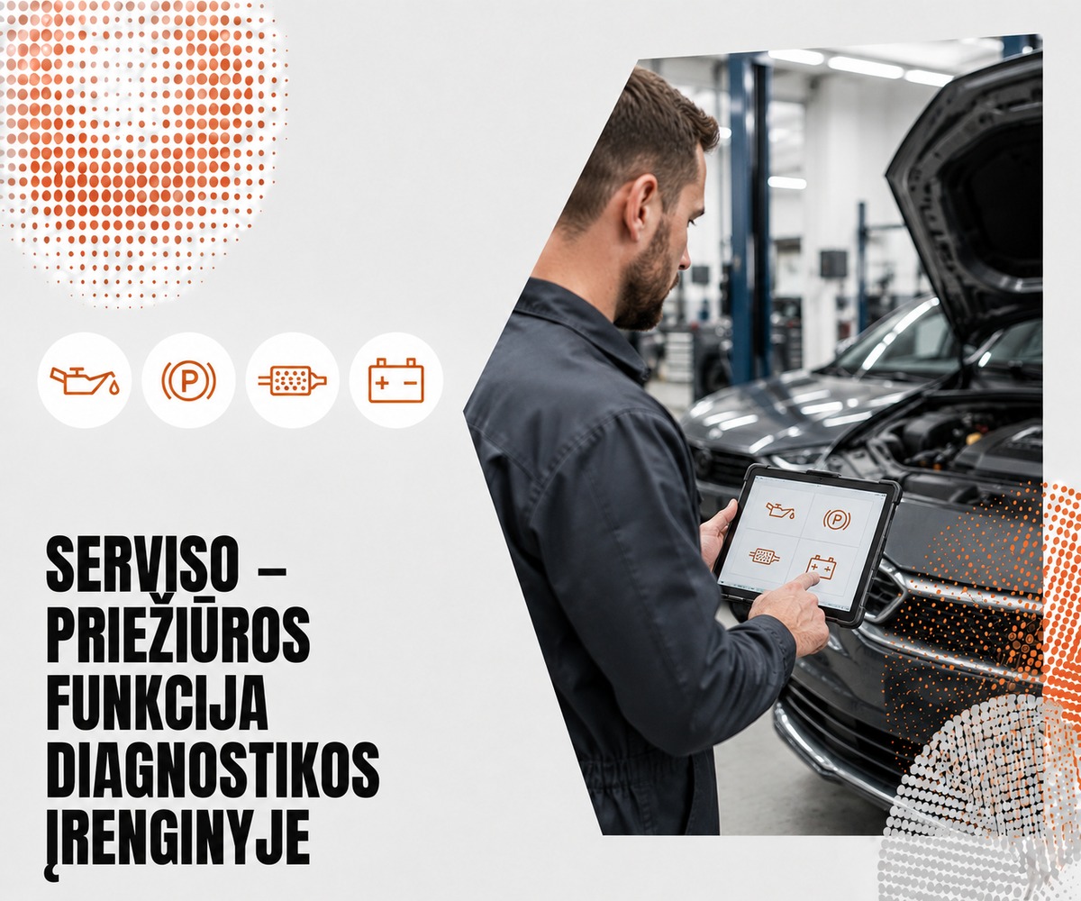 Serviso funkcija diagnostikos įrenginyje
