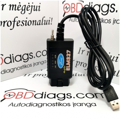 ELM327 Forscan su jungikliu FORD / MAZDA diagnostikos įranga ELM327 Forscan su jungikliu FORD / MAZDA diagnostikos įranga