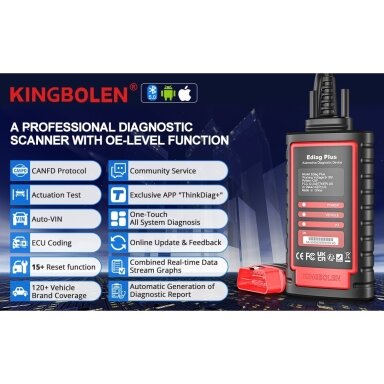 Universali diagnostikos įranga per iOS / Android Kingbolen Ediag Plus Universali diagnostikos įranga per iOS / Android Kingbolen Ediag Plus