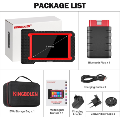 Kingbolen K7 universali diagnostikos įranga su planšete Kingbolen K7 universali diagnostikos įranga su planšete