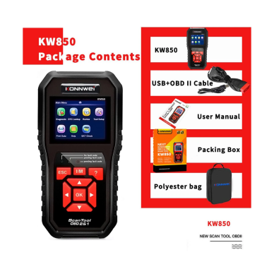 KONNWEI KW850 OBD2 automobilio diagnostikos skaitytuvas 1 KONNWEI KW850 OBD2 automobilio diagnostikos skaitytuvas 1