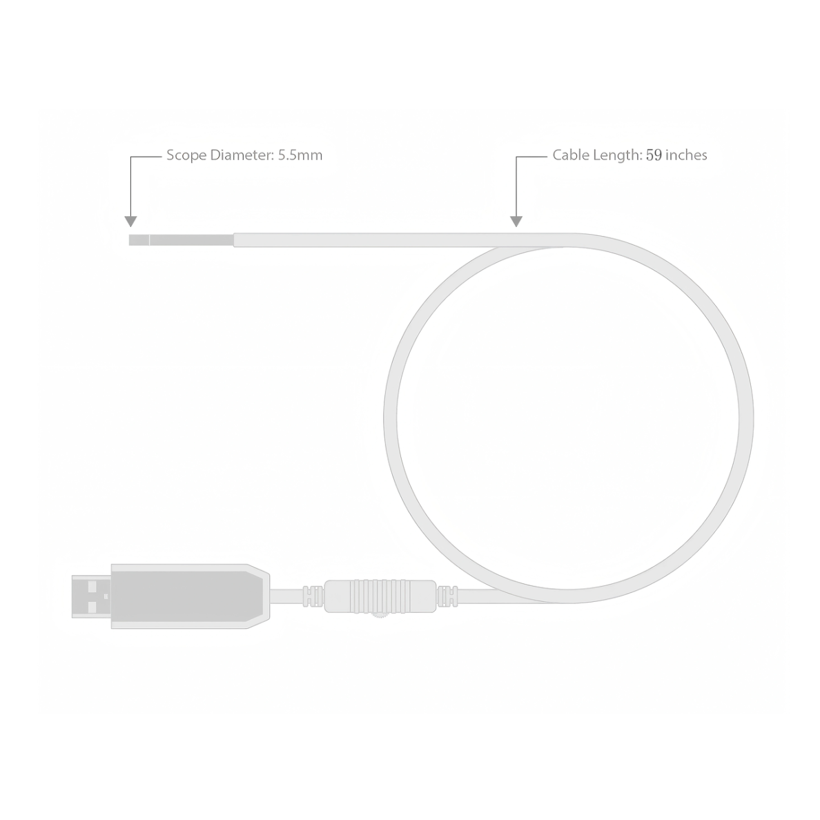 THINKCAR ThinkTool USB automobilinis vaizdo endoskopas – 720P, LED, 1,5 m, IP67 1