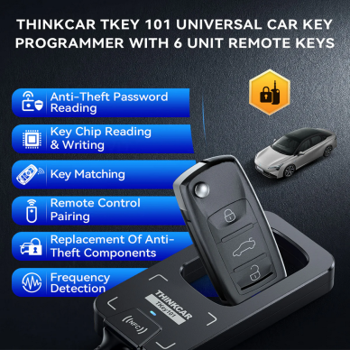 THINKCAR TKEY101 Car Key Programmer – with 6 Universal Remote Keys 2