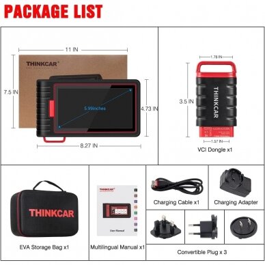Thinkcar Thinkscan MAX 2 universali bevielė diagnostikos įranga su planšete 2 Thinkcar Thinkscan MAX 2 universali bevielė diagnostikos įranga su planšete 2