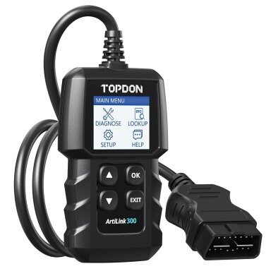 TOPDON ArtiLink300 OBD2 diagnostikos skeneris – Live Data, O2, I/M, DTC TOPDON ArtiLink300 OBD2 diagnostikos skeneris – Live Data, O2, I/M, DTC