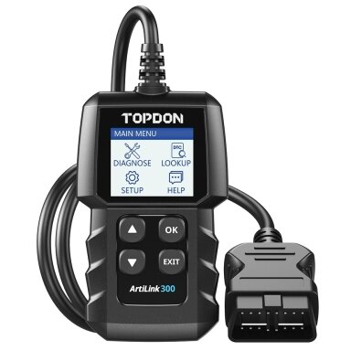TOPDON ArtiLink300 OBD2 diagnostikos skeneris – Live Data, O2, I/M, DTC TOPDON ArtiLink300 OBD2 diagnostikos skeneris – Live Data, O2, I/M, DTC
