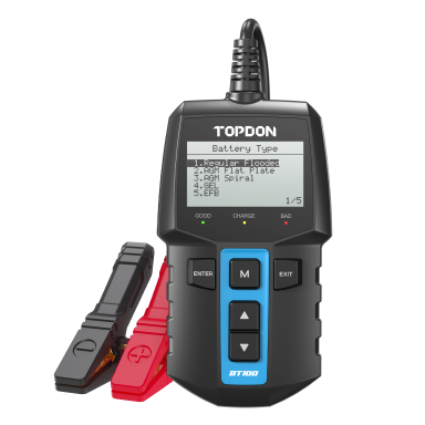 TOPDON BT100 – akumuliatorių testeris TOPDON BT100 – akumuliatorių testeris