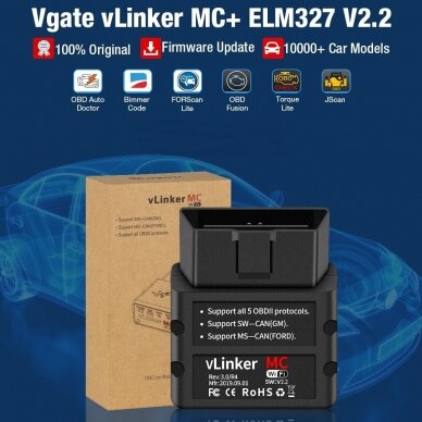 Vgate vLinker MC+ BT4.0 (BimmerCode / Forscan / Auto Doctor / AlfaOBD)