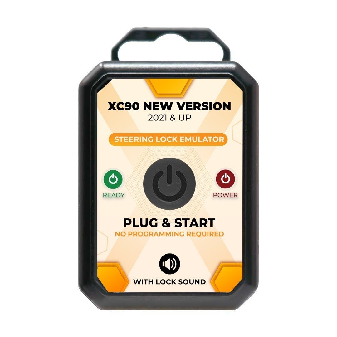 Volvo XC90 II / V60 II / XC60 II / S90 II Steering Lock Emulator with Lock Sound (2021 and Up, No Programming Required) Volvo XC90 II / V60 II / XC60 II / S90 II Steering Lock Emulator with Lock Sound (2021 and Up, No Programming Required)